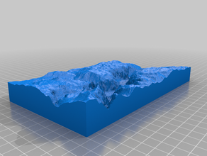 el valle de yosemite mapa topográfico Mapas en 3d geografía la nasa topografía 3d print model - Mito3D