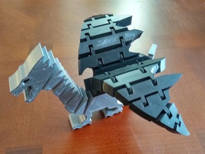 flexi dragon stronger joints 3d print model - Mito3D