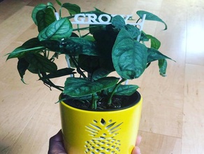 grow trellis 10 inch planter plants potted plant 3d print model - Mito3D