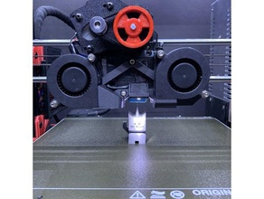 dual part cooling fan mount bunnyscience bnbsx short ears mk3s extruder 3d print model - Mito3D