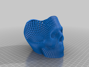 wireframe skull fixed 3d print model - Mito3D