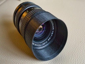 lens hood carl zeiss jena pancolar reverseable 3d print model - Mito3D
