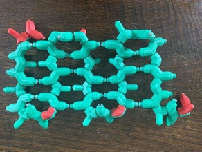 movable h-bonded polypeptide - print-in-place molecule openscad pdb printinplace protein structure 3d print model - Mito3D
