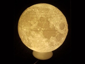 lithophane - lune 3d print model - Mito3D