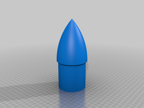 la nariz del cohete de proposición 75mm tubo personalizado 3d print model - Mito3D