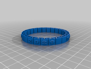 my customized flexible name bracelet 3d print model - Mito3D