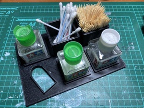 hobby glue holder cotton swab tool revell tamiya toothpick 3d print model - Mito3D