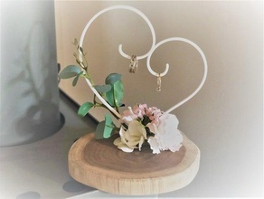 wedding ring hanger heart herz holder 3d print model - Mito3D