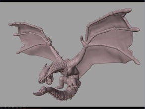 wyvern dnd mini miniature dungeons dragons tabletop 3d print model - Mito3D