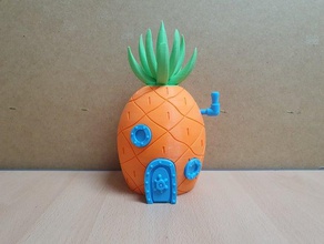 bob l'éponge ananas maison coinbank petit cochon tirelire en forme de l'ananas 3d print model - Mito3D