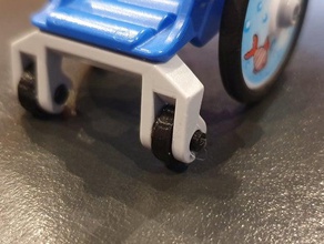 playmobil wheelchair replacement frontwheel ersatzrad rollstuhl wheel 3d print model - Mito3D