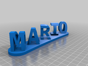 mario drica personalizado 3d print model - Mito3D