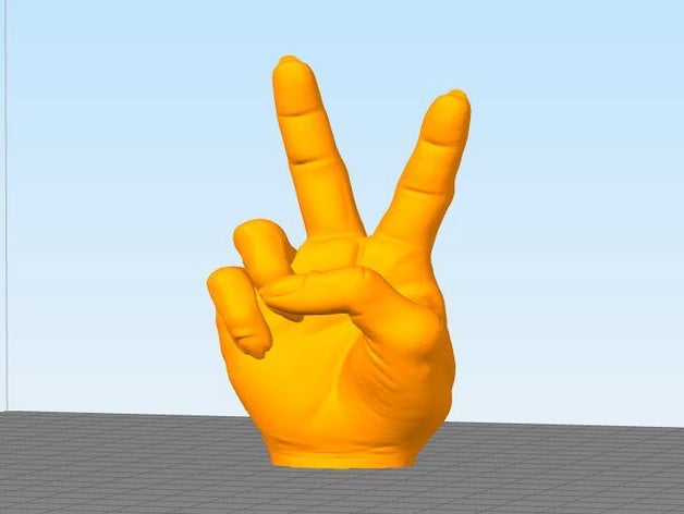 peace hand fingers mano peron sign v victoria victory 3D print model - Mito3D