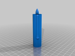 semplice candela accessorio di dia muertos bagliore halloween luce 3d print model - Mito3D