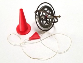 giroscopio stand tirare la corda cavo di alimentazione il a monte giroscopico linguetta 3d print model - Mito3D