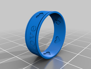 ring love heart spinner made 3d print model - Mito3D