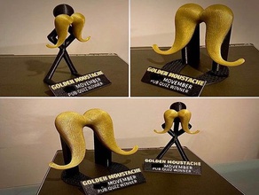 movember pub quiz trophy award moustache pubquiz 3d print model - Mito3D