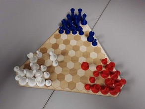 triss three player chess 3d print model - Mito3D