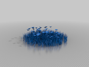 l'erba e i fiori in posizione verticale aos dnd erba terreno whfb 3d print model - Mito3D