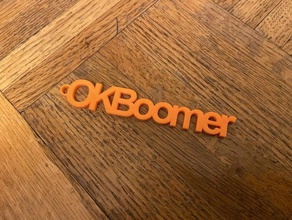 ok boomer trousseau de clés un les mèmes okboomer 3d print model - Mito3D