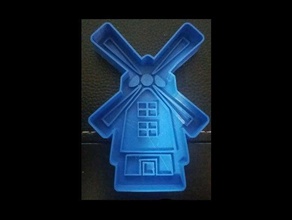 windmill cookie cutter cookiecutter 3d print model - Mito3D