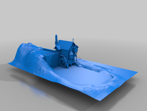 water wheel house aos bretonnian fantasy terrain whfb 3d print model - Mito3D