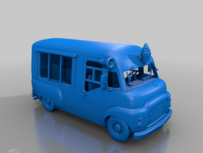 ice cream truck - gaslands inquisimunda necromunda terrain tnt 3d print model - Mito3D