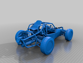beach buggy - gaslands 28mm jeep necromunda post-apocalyptic scan scifi 3d print model - Mito3D