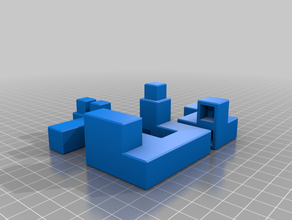 puzzlecad versión dgontier s enclavamiento de rompecabezas cubo 2 3d print model - Mito3D