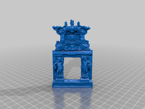 chemine - photogrammetry cherubs cupid fantasy fireplace furniture 3d print model - Mito3D