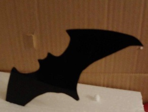 throw able batarang batman logo battery k40 laser lasercut 3d print model - Mito3D
