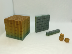 base-6 Blok sayı sistemi altı üssü blok blokları 3d print model - Mito3D