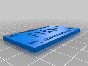 f1rst gen plate 3d print model - Mito3D