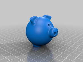 Bay pigglesworth hayvan hayvanlar ahır kolay çocuklar domuz okul heykel oyuncak 3d print model - Mito3D