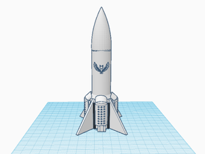 hasp triengine de carga aérea hobby foguetes modelo foguete 3d print model - Mito3D