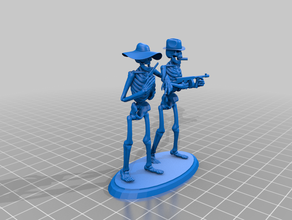 bony clyde bonny esqueleto 3d print model - Mito3D