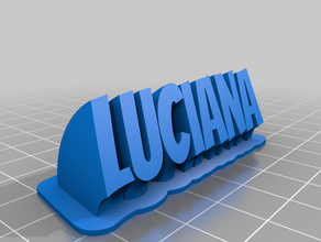 my customized sweeping 2-line name plate text 3d print model - Mito3D