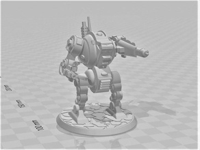 furibundus modello di stile dreadnought - 28mm robot, sci-fi gratuita 30mm 32mm fantasia robot spazio 3d print model - Mito3D