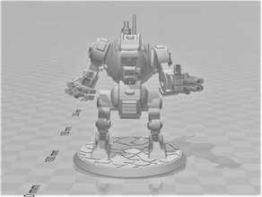 chuck furibundus patrón de estilo dreadnought - 28mm robot sci-fi rastas el espacio 3d print model - Mito3D