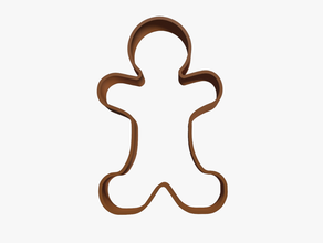 cookie cutter - gingerbread man christmas cookiecutter 3d print model - Mito3D