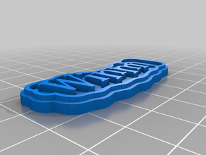 my customized multi line tag - beta 3d print model - Mito3D