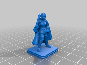 female elf dnd expansion heroquest mage mirror miniature rpg tabletop gaming 3d print model - Mito3D