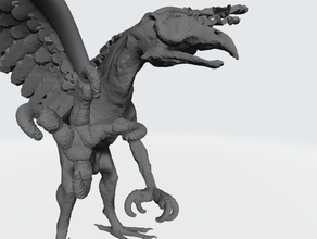 vrock bird creatura il demone dnd mini in miniatura monster monte vulture 3d print model - Mito3D