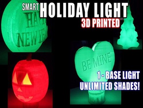 smart holiday light 4th july lamp christmas halloween new years seasonal led valentines day 3d print model - Mito3D