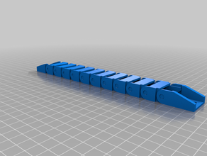 my customized drag chain mounts 10 links 3d print model - Mito3D