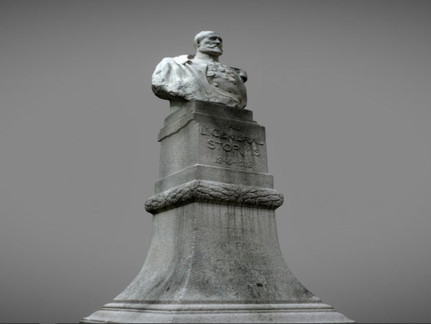 bust general storms 3dprint 3dprintable 3dprinting 3dscan 3dscanner 3dscanning army city cultural heritage park sculpture soldier urban 3D print model - Mito3D