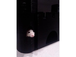 simple castle hide small pets fish hamster lizard mouse 3d print model - Mito3D
