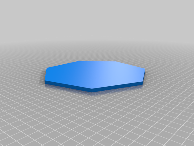 flat heptagon 3D print model - Mito3D