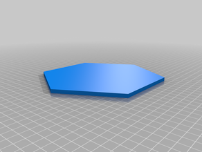 flat hexagon 3d print model - Mito3D