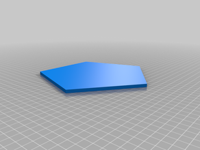 düz pentagon 3d print model - Mito3D